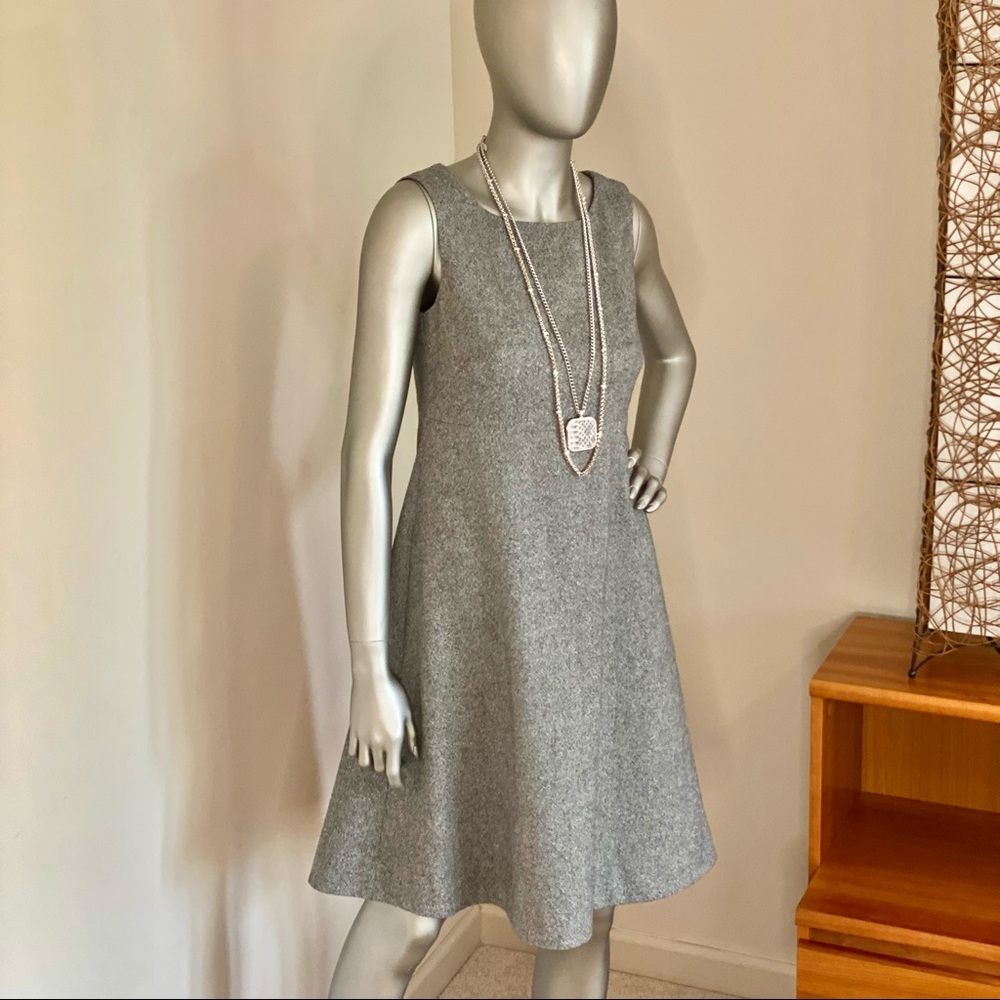J Crew Black /White Sleeveless Flared Skirt Dress